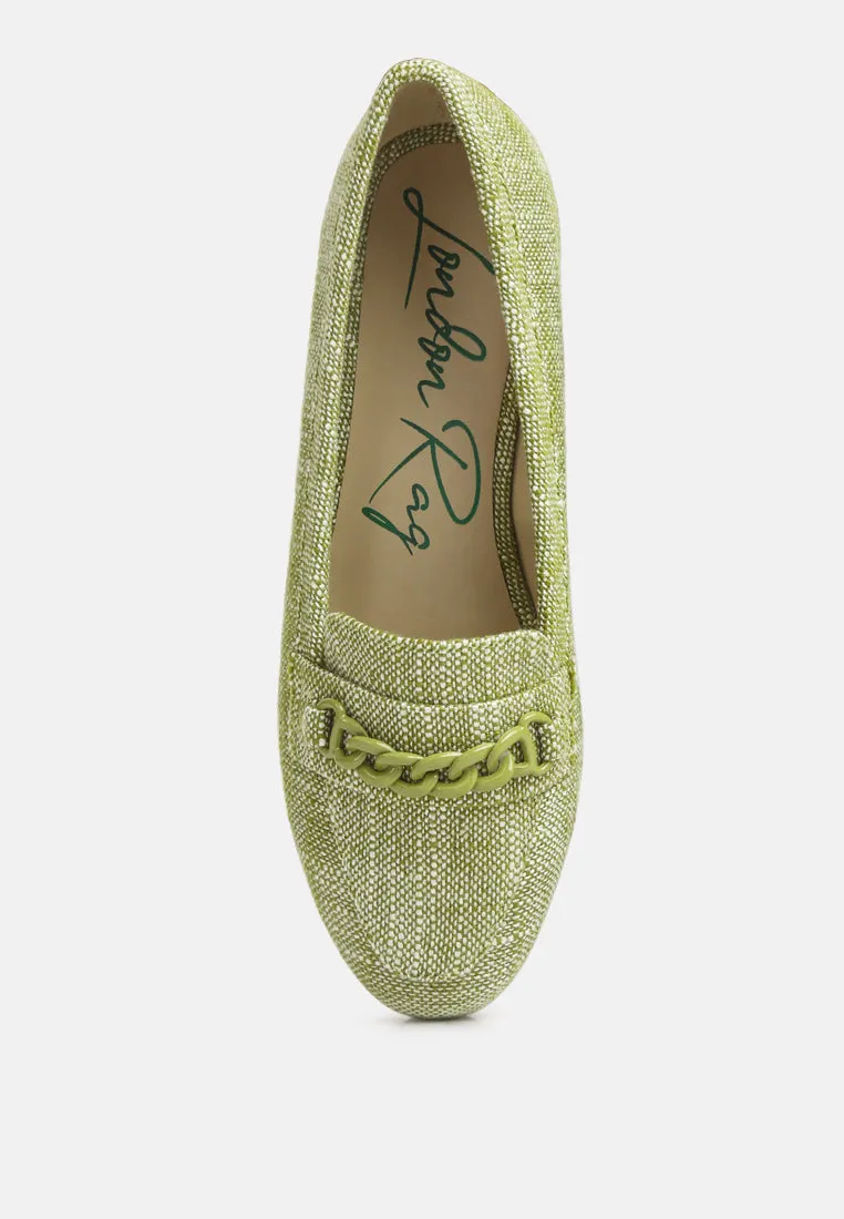 Abeera Chain Embellished Loafers