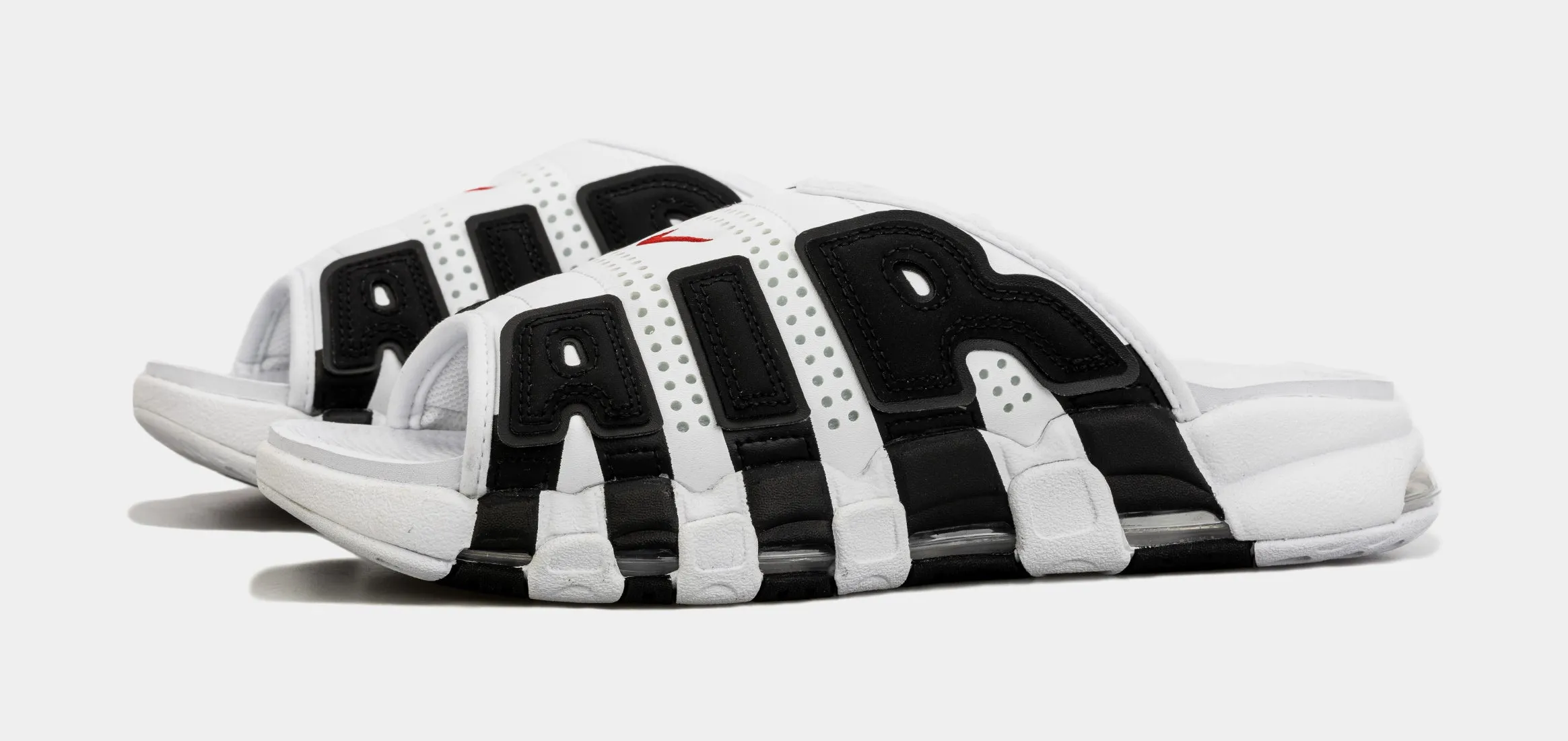 Air More Uptempo Slide Mens Sandals (White/Black)