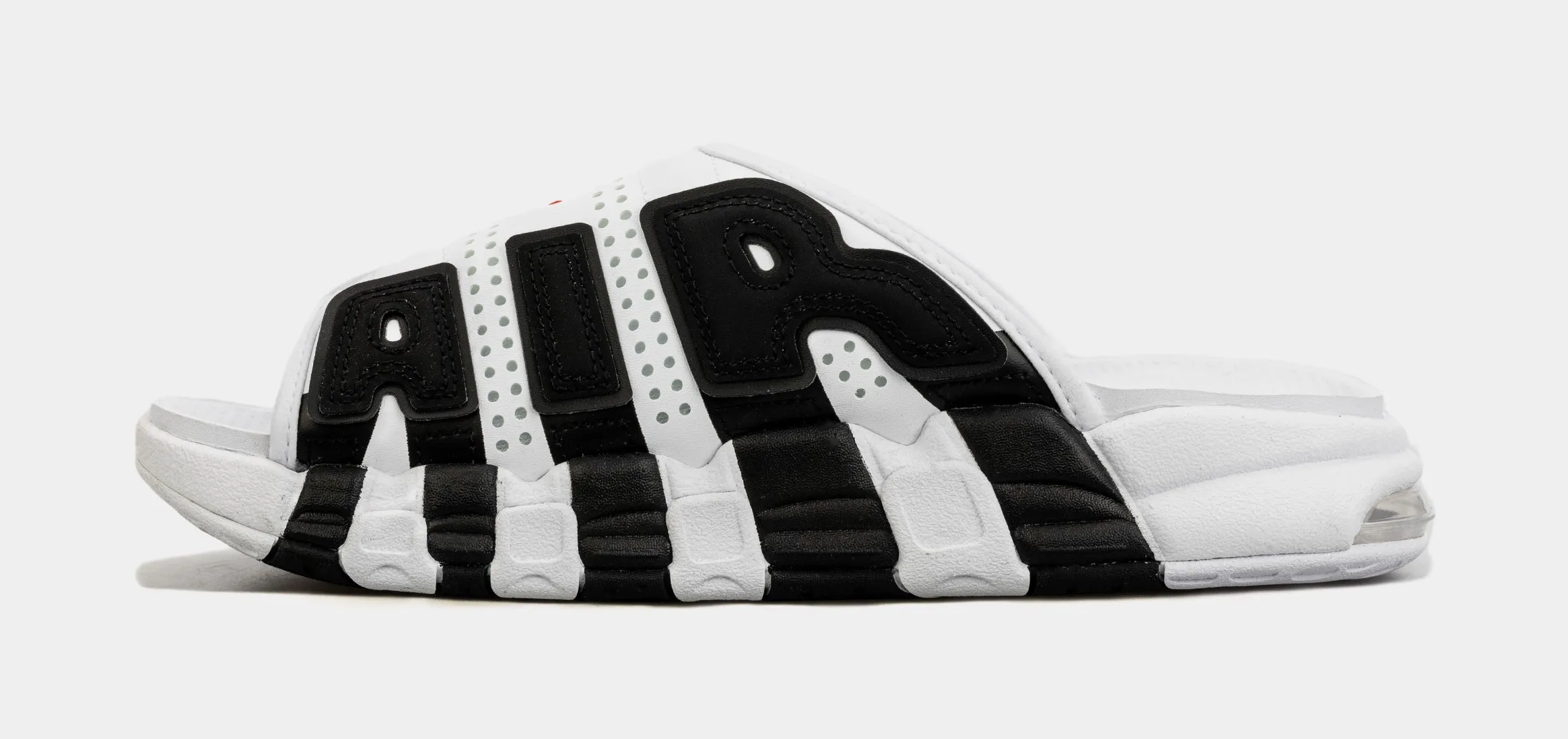 Air More Uptempo Slide Mens Sandals (White/Black)