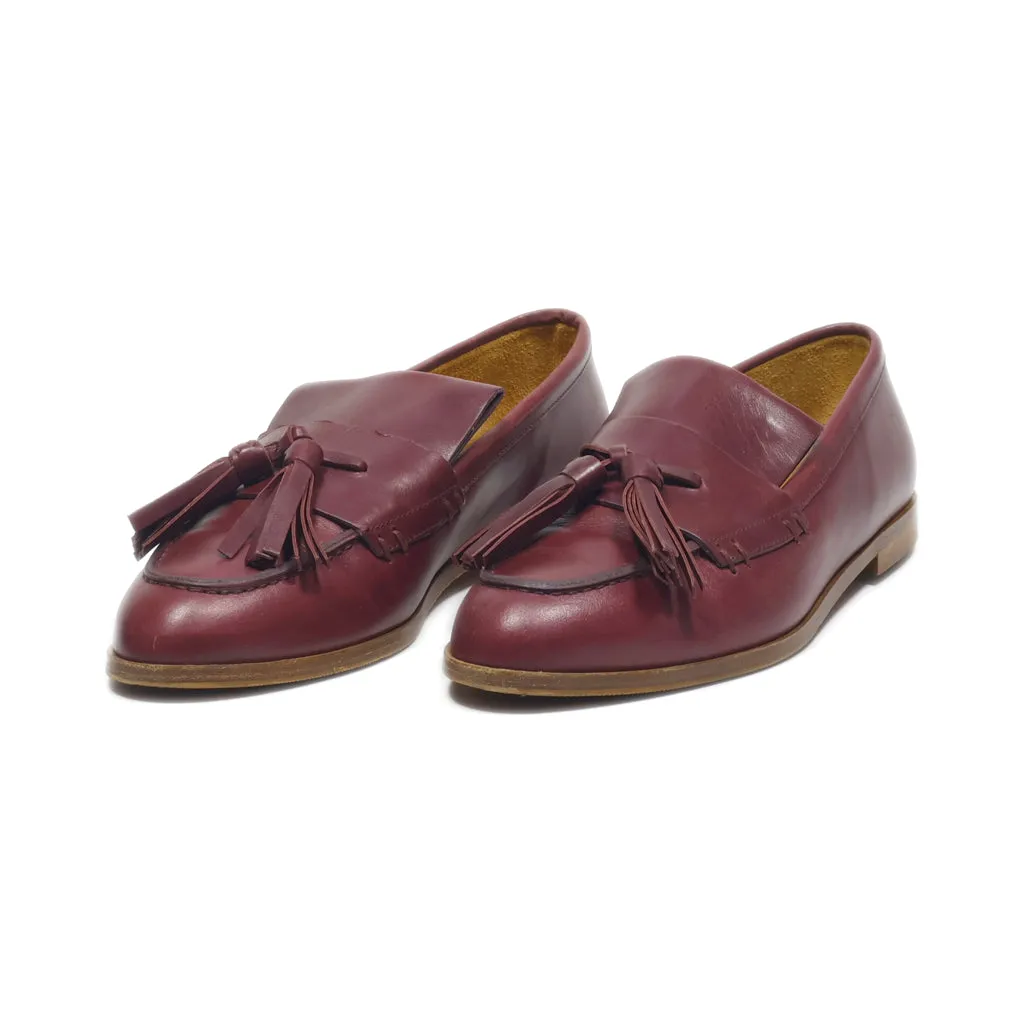 & Other Stories Loafers Leather Maroon Colour For Women