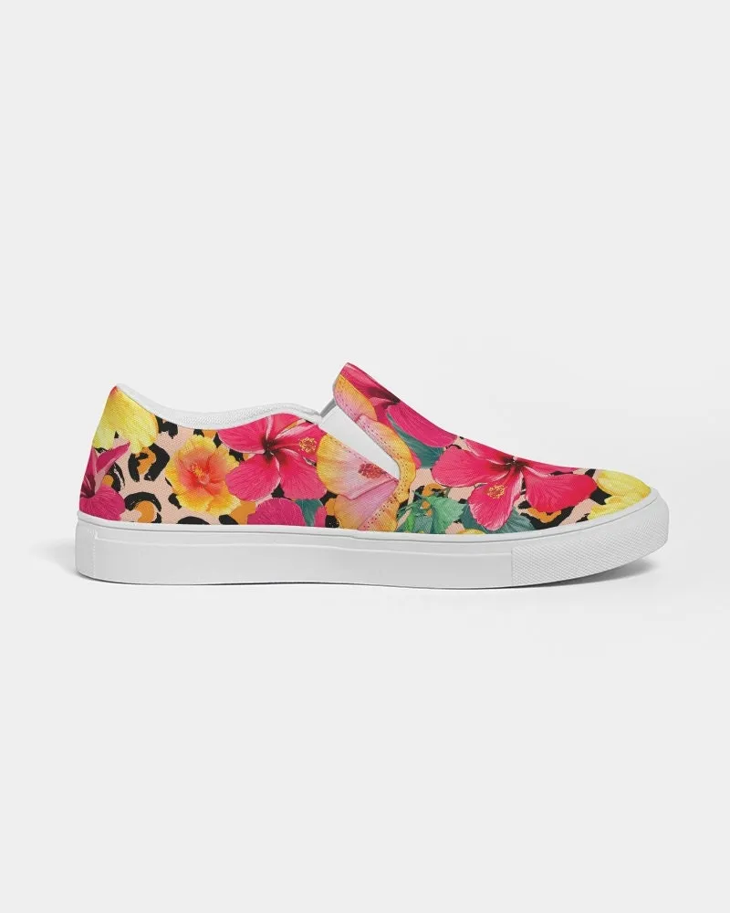 ANIMAL PRINT ISLAND FLOWERS CANVAS SHOES