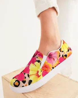 ANIMAL PRINT ISLAND FLOWERS CANVAS SHOES