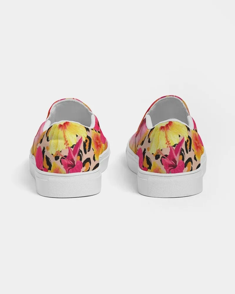 ANIMAL PRINT ISLAND FLOWERS CANVAS SHOES