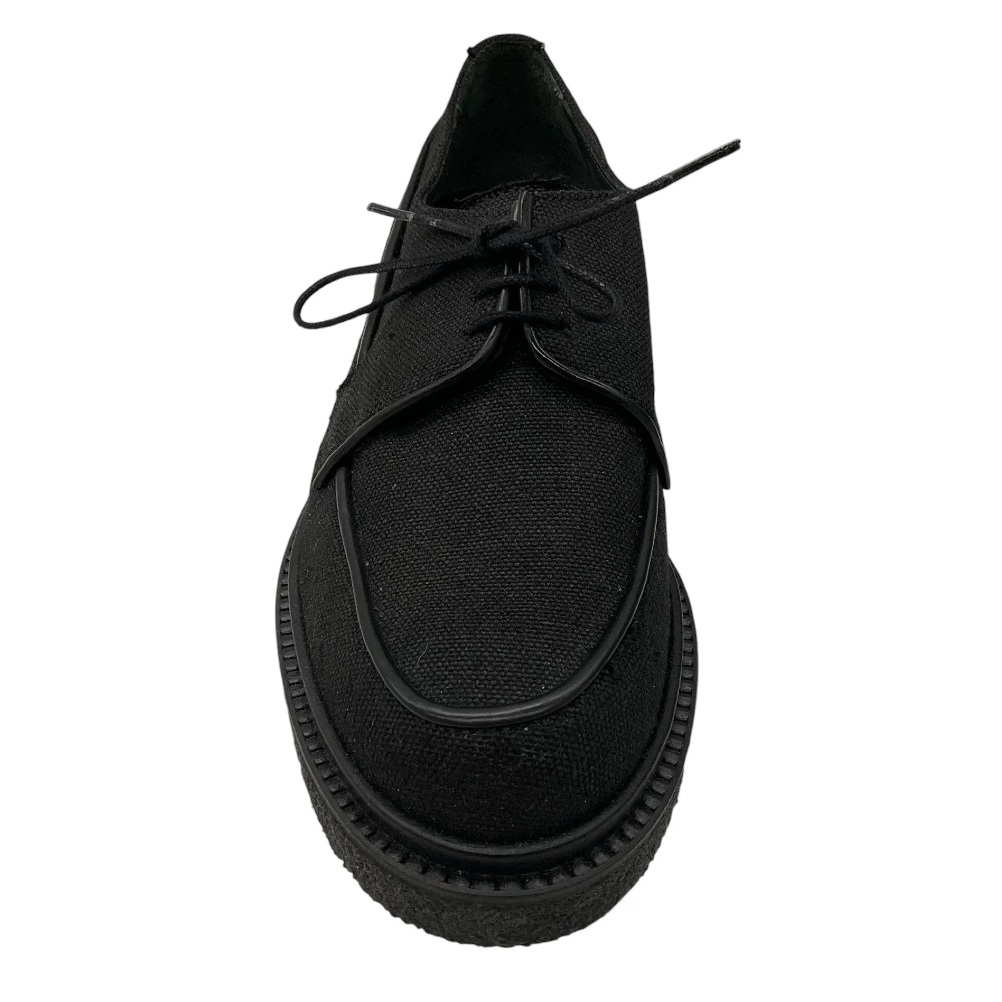 Arts & Science Black Lace-Up Canvas Flats