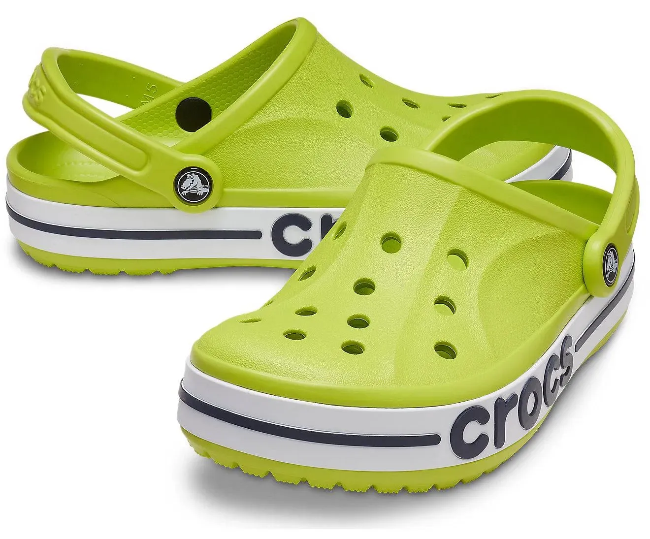 Authentic Crocs Bayaband Clog - Lime Punch/ Navy