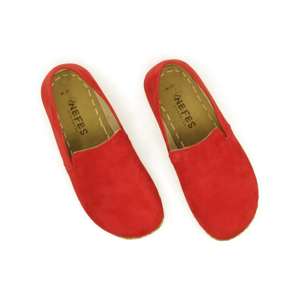 Barefoot Shoes Women's Nubuck Red