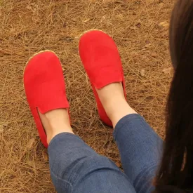 Barefoot Shoes Women's Nubuck Red