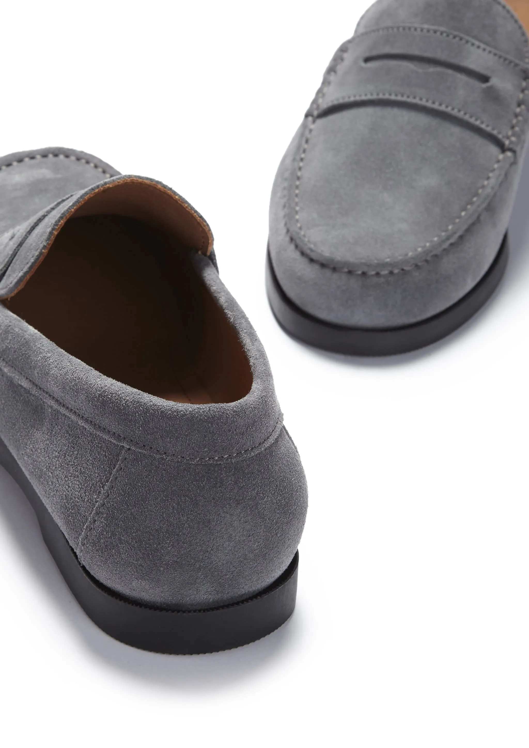 Boat Loafers, slate grey suede