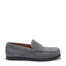 Boat Loafers, slate grey suede