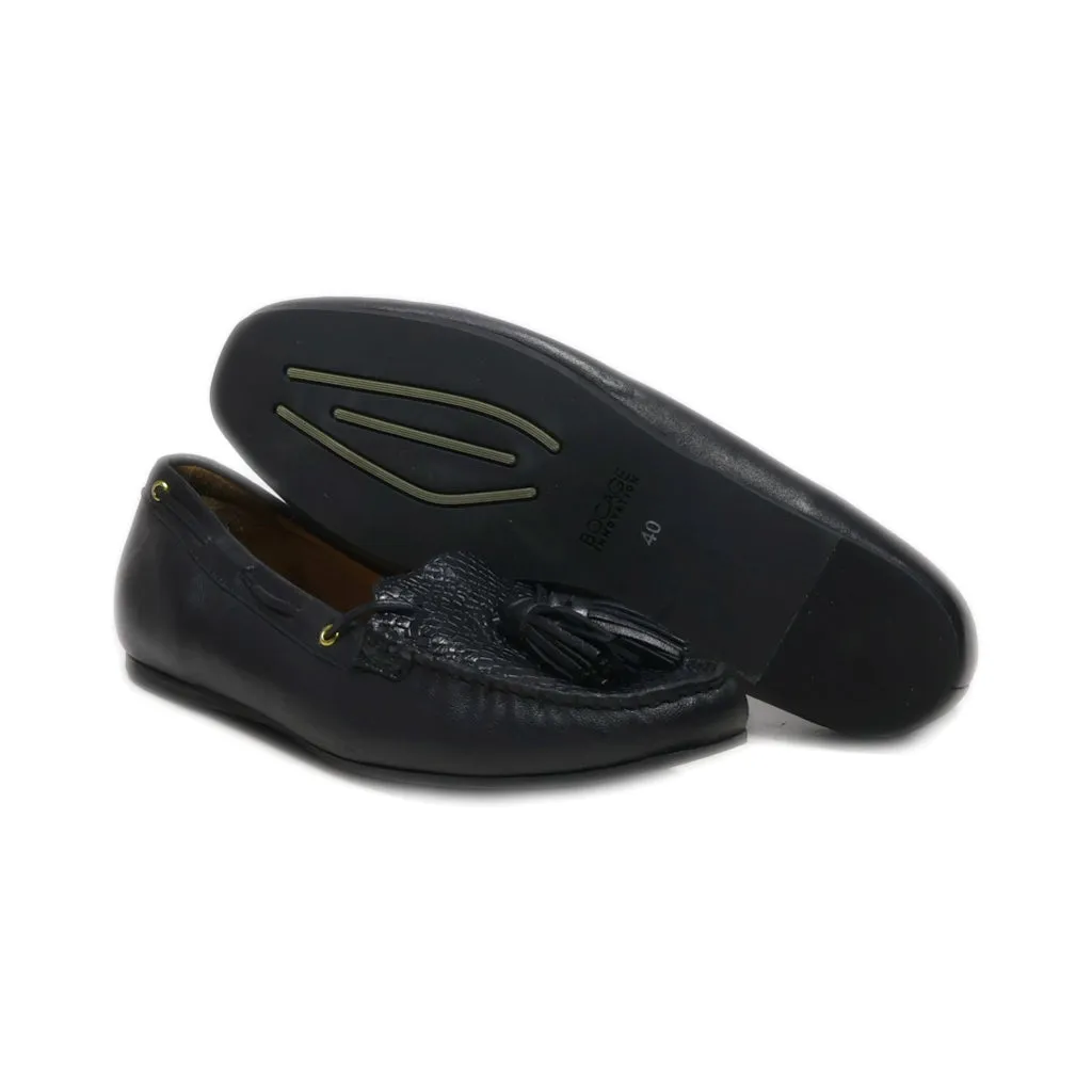 Bocage Innovation Loafers Leather Black Colour For Women