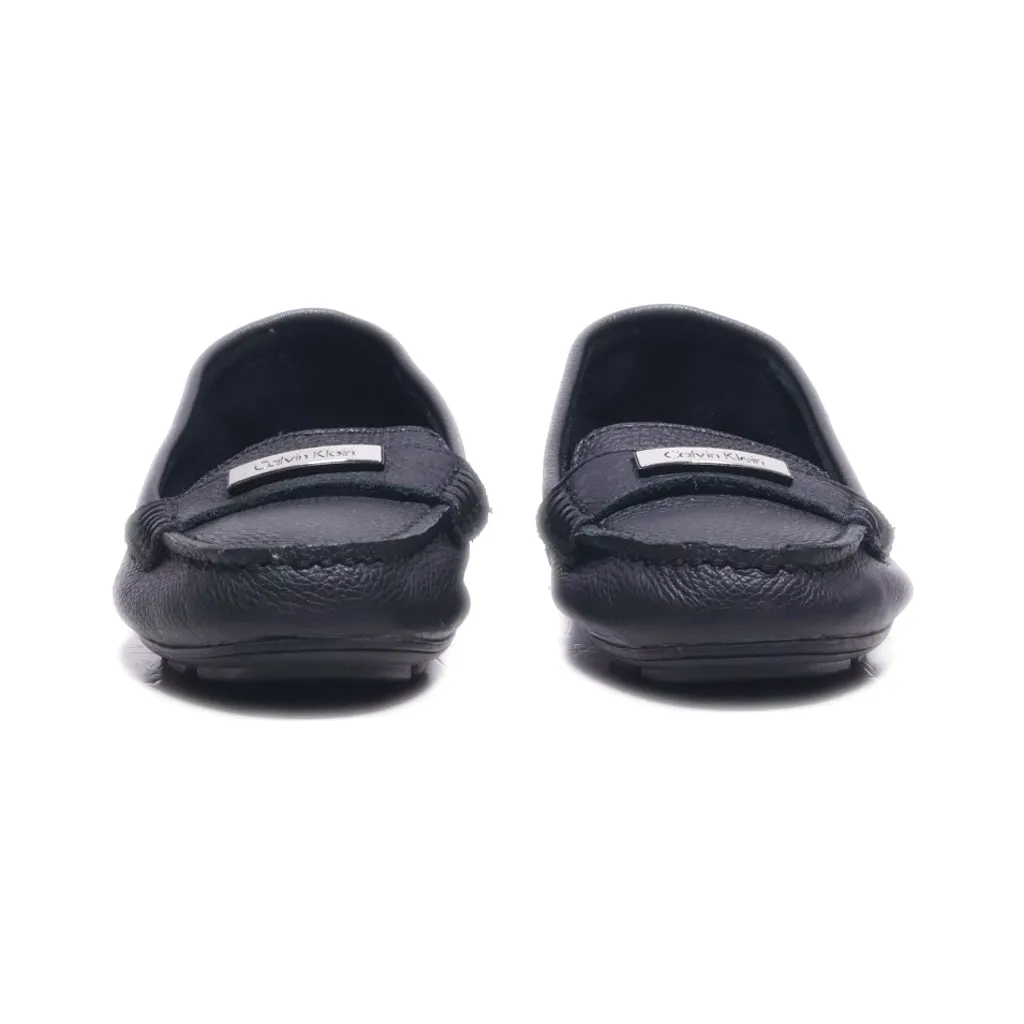 Calvin Klein Leta Loafers Leather Black Colour For Women