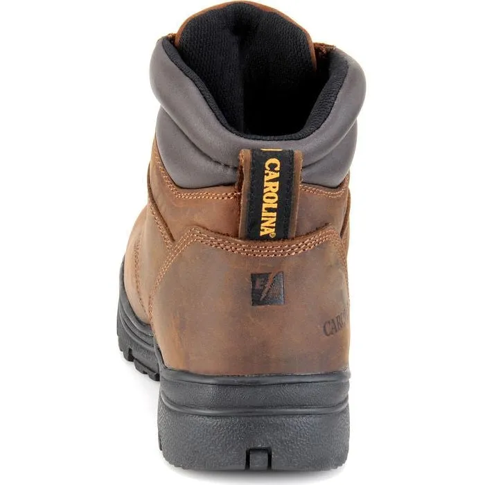 Carolina Men's Engineer 6" Soft Toe WP Slip Resist Work Boot -Brown- CA3026