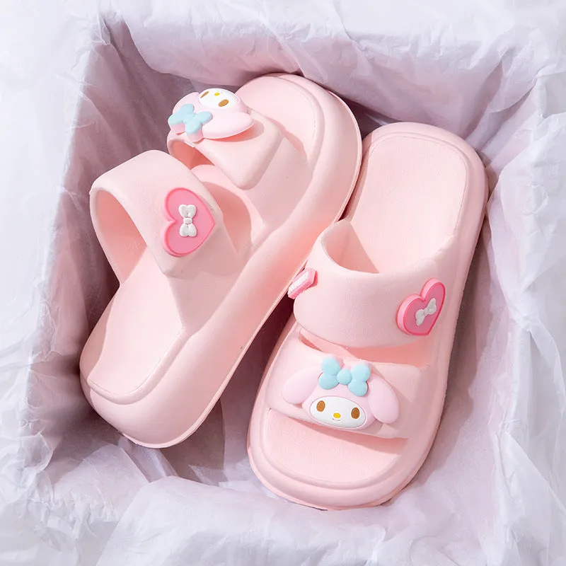 Cartoon Double Strap Chunky Sandals