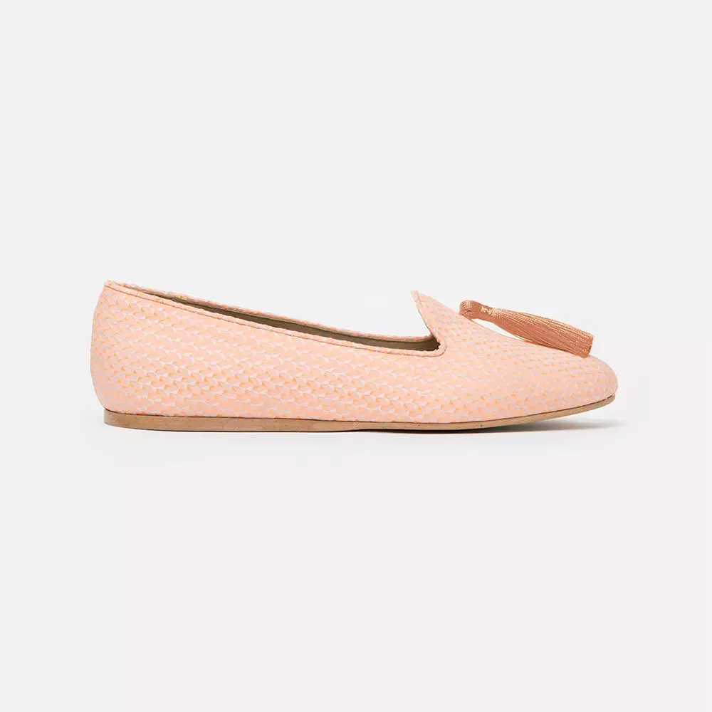 Charles Philip Elegant Pink Silk Alba Loafers