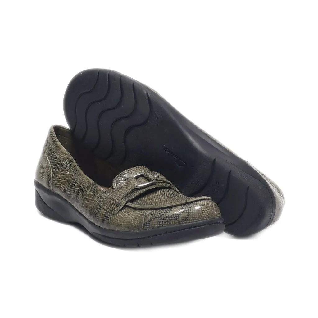 Clarks Loafers Leather Grey Colour For Women