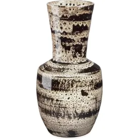 Coastal Style Beige Ceramic Jones Vase