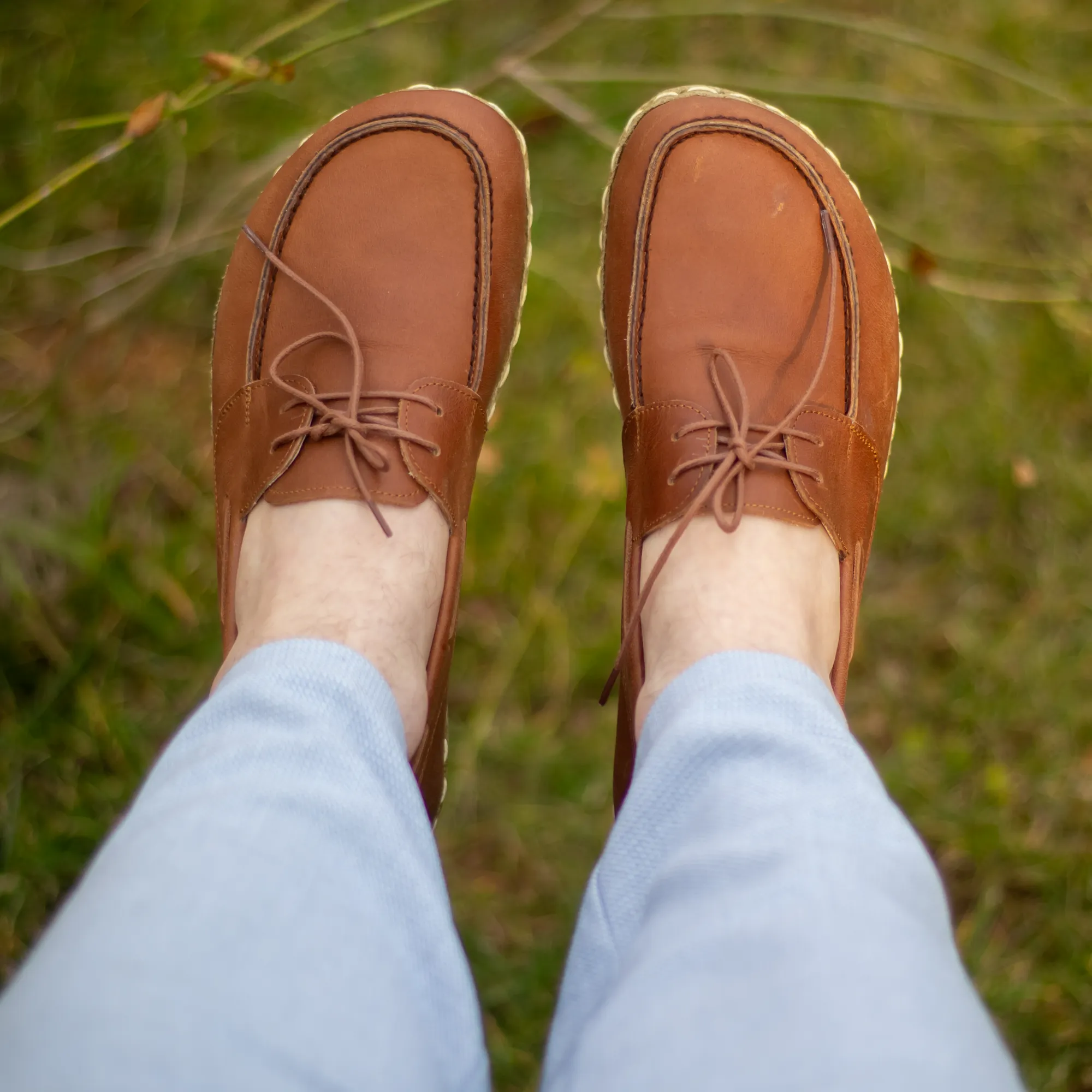 Crazy New Brown Men's Leather Earthing Barefoot Shoes