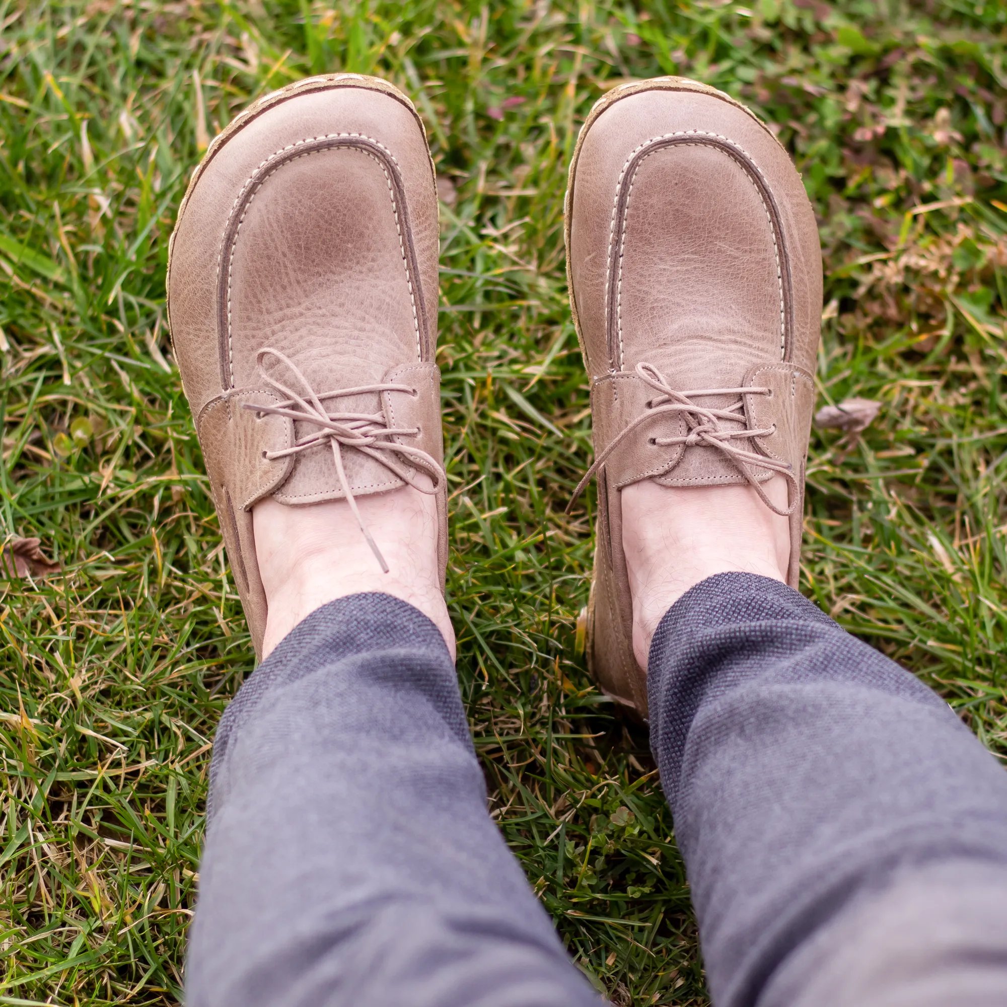 Crazy Vision Men's Leather Earthing Barefoot Shoes