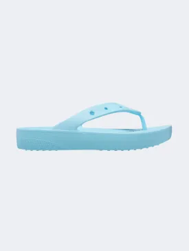 Crocs Classic Platform Flip Women Lifestyle Slippers Light Blue