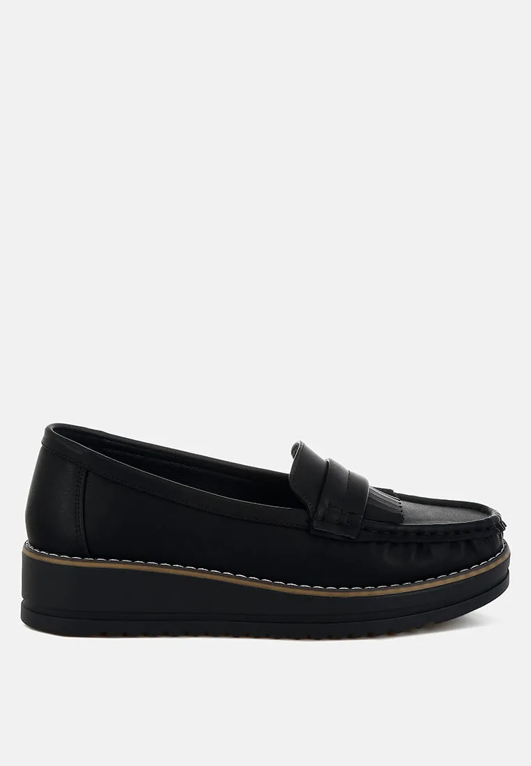 Croyda Fringed Nubuck Loafers