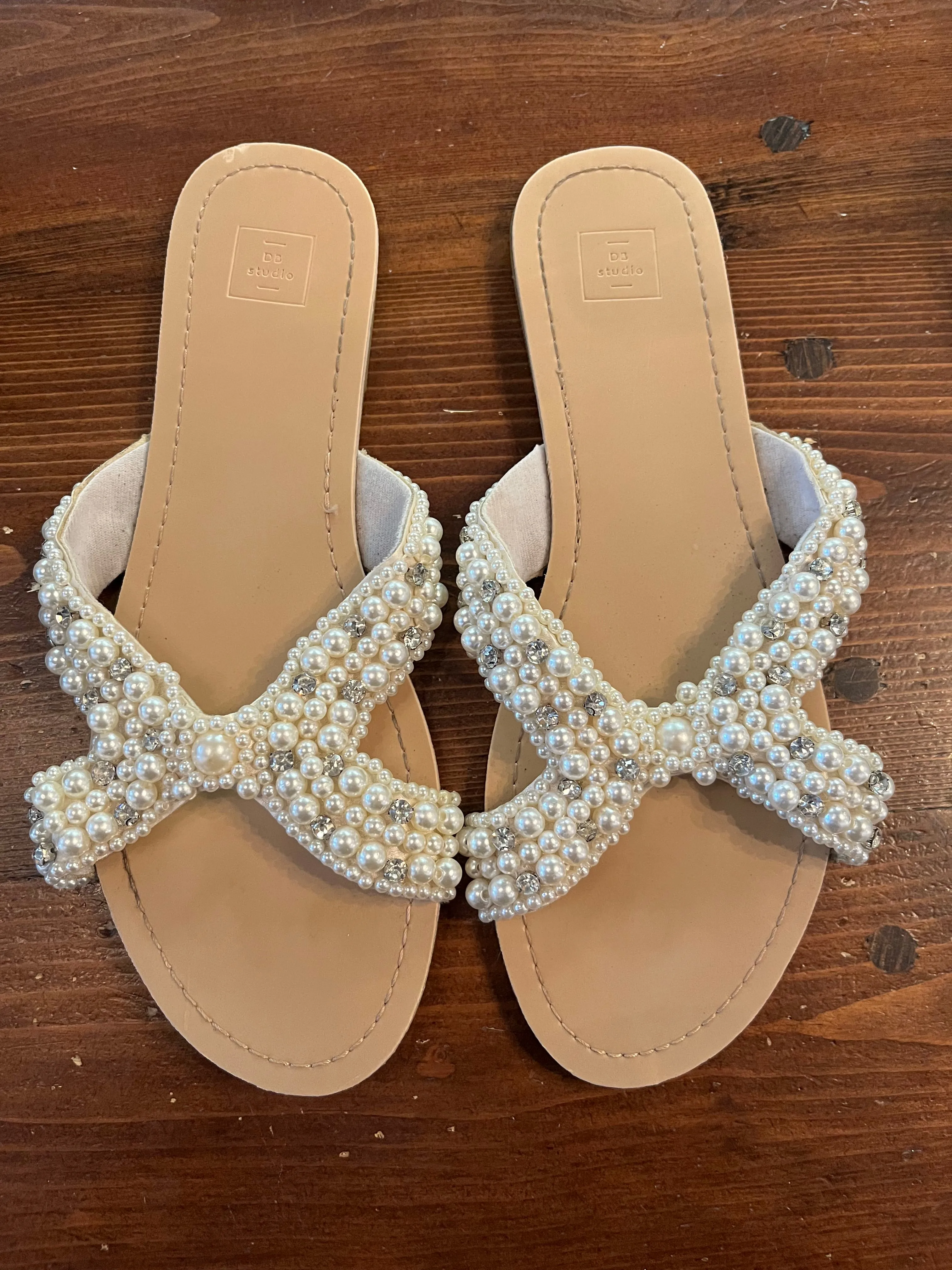 DB Studio Bridal Sandals (Size 10)