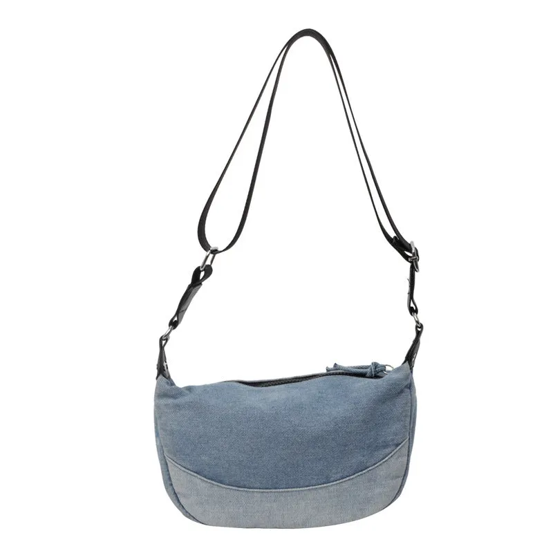 Denim Bag Women's Large Capacity  New Fashion Special-Interest Shoulder Crossbody Bag Casual Popular Dumpling Bag