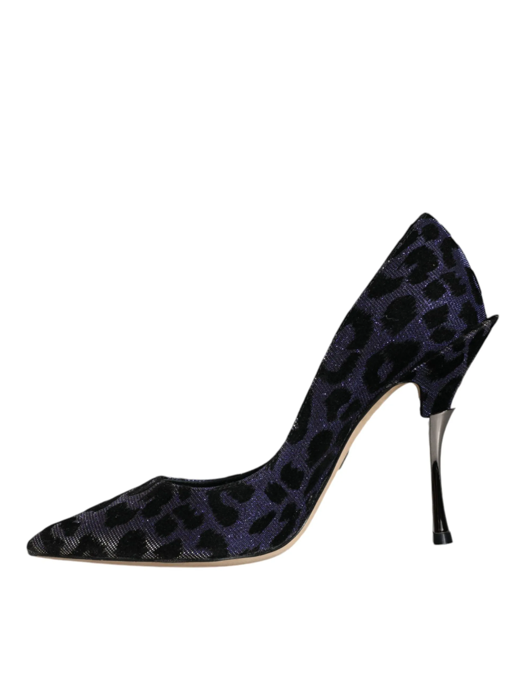 Dolce & Gabbana Flocked Leopard-print Lamé Pumps