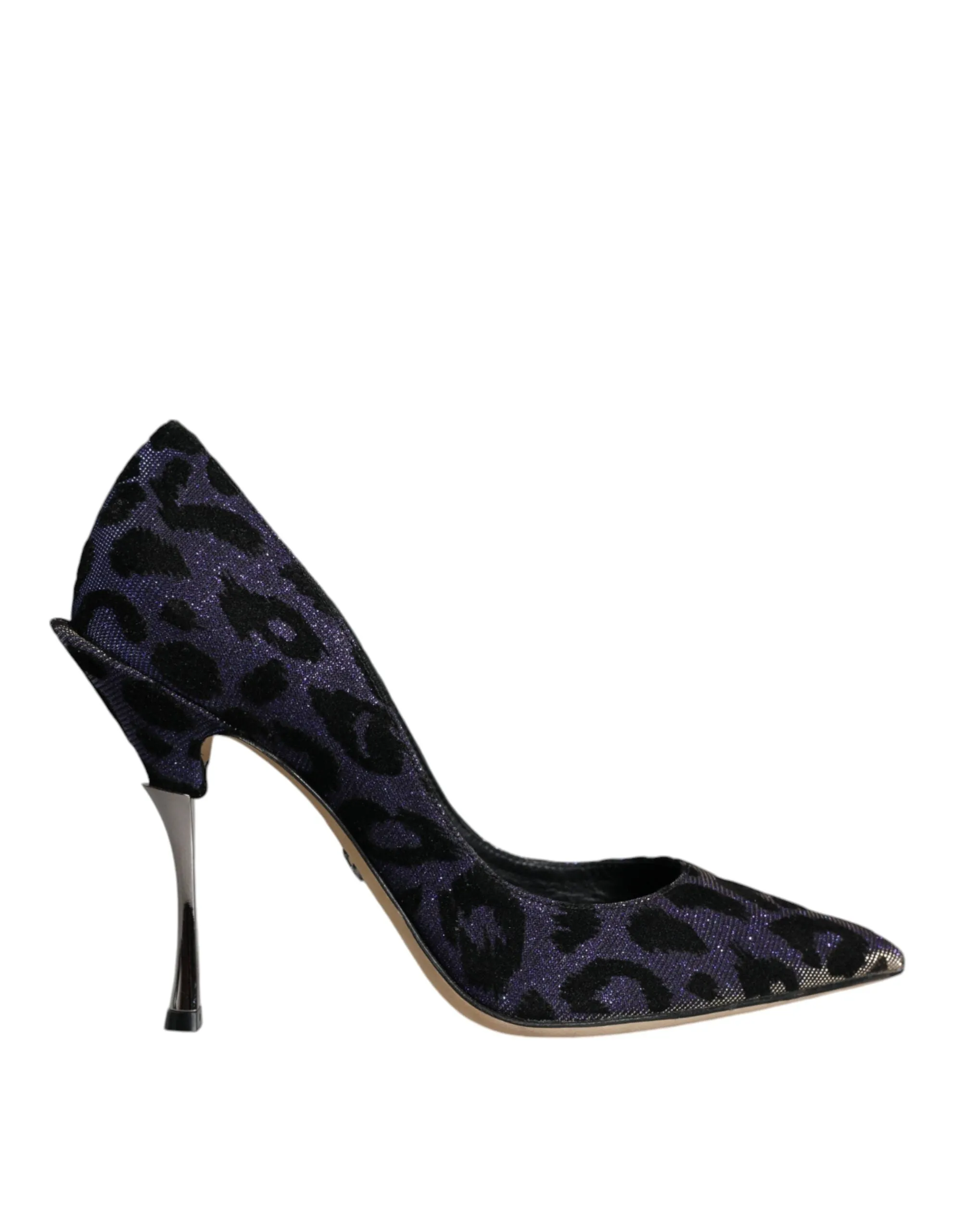 Dolce & Gabbana Flocked Leopard-print Lamé Pumps