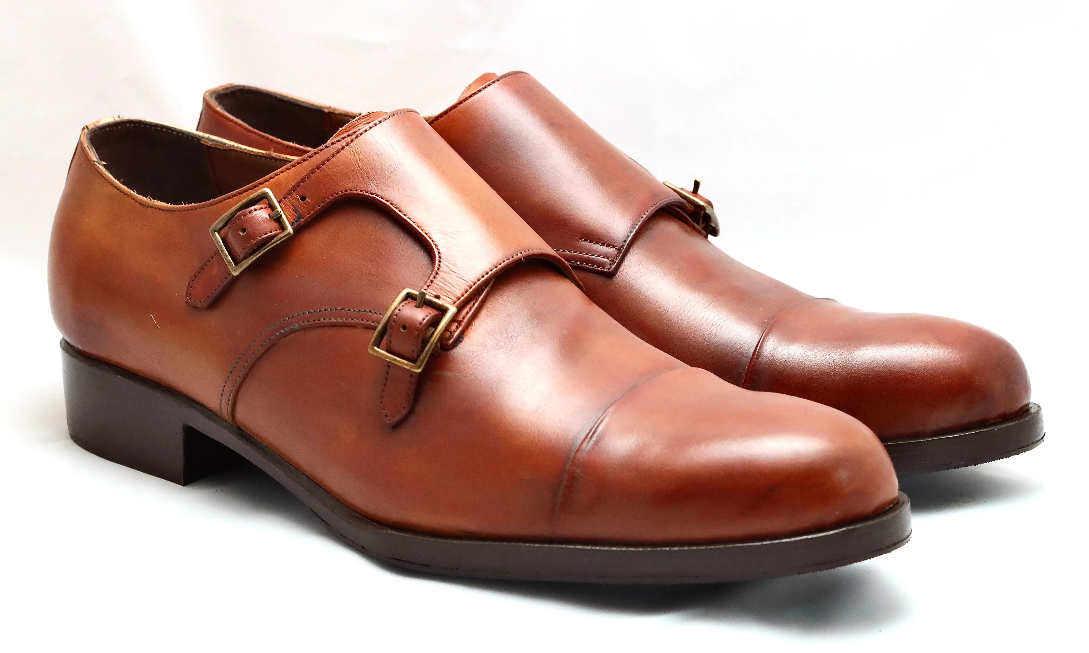 Double Monk  | antique cognac | box calf