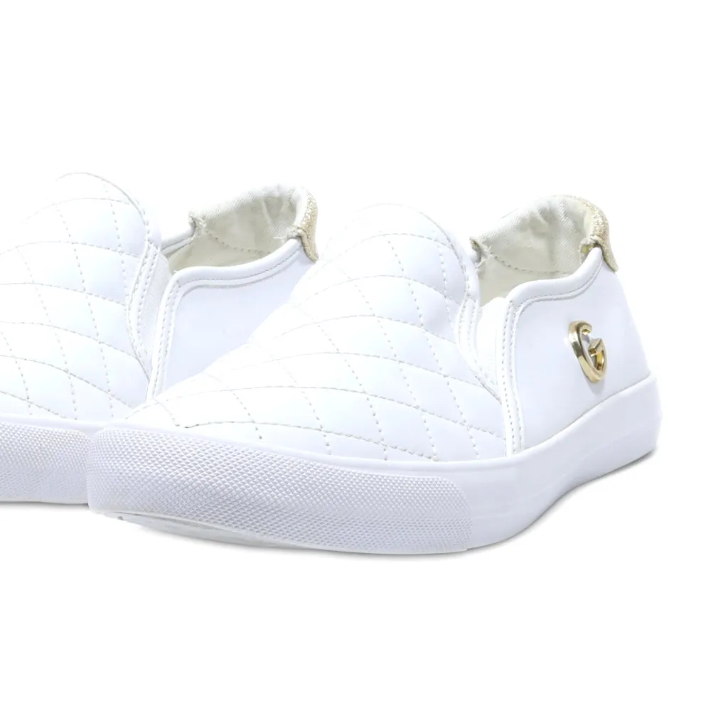 Gbg Loafers Leather White Colour For Women