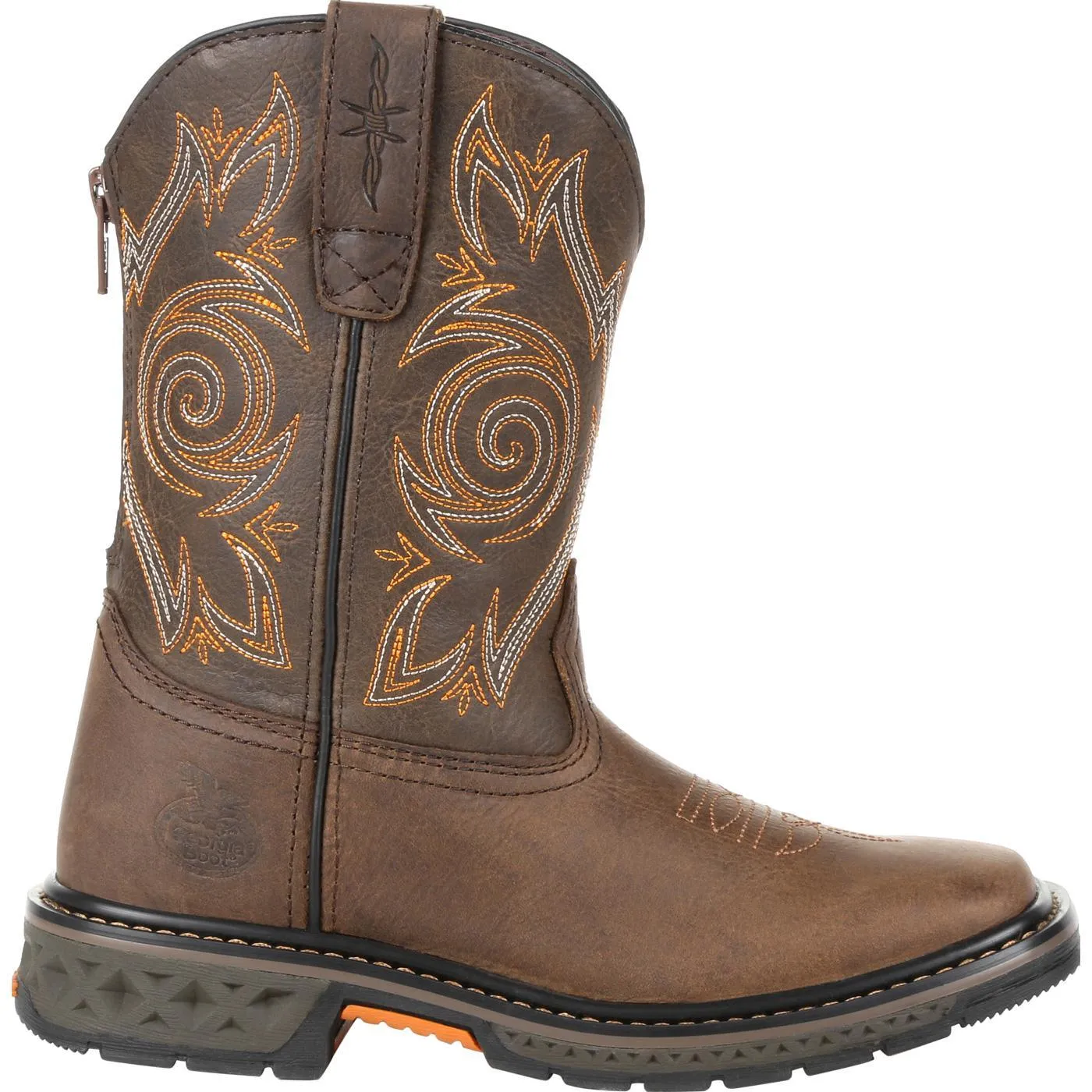 Georgia Boot Carbo-Tec LT Little Kids Brown Pull on Boot