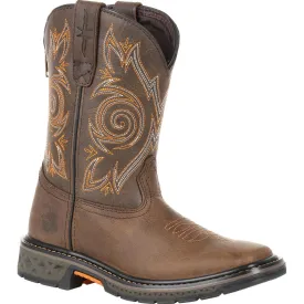 Georgia Boot Carbo-Tec LT Little Kids Brown Pull on Boot