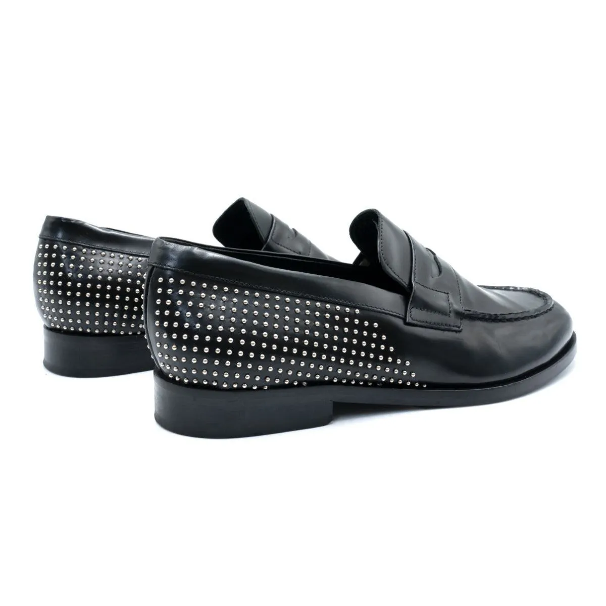 G.H. Bass & Co. Studded Loafers Leather Black Colour For Women