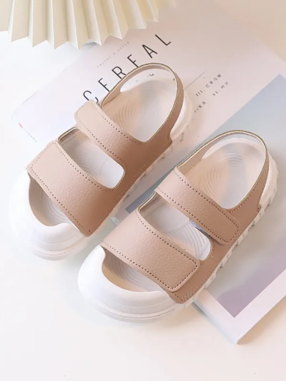 Girls Modern Minimalist Strap Sandals By Liv and Mia