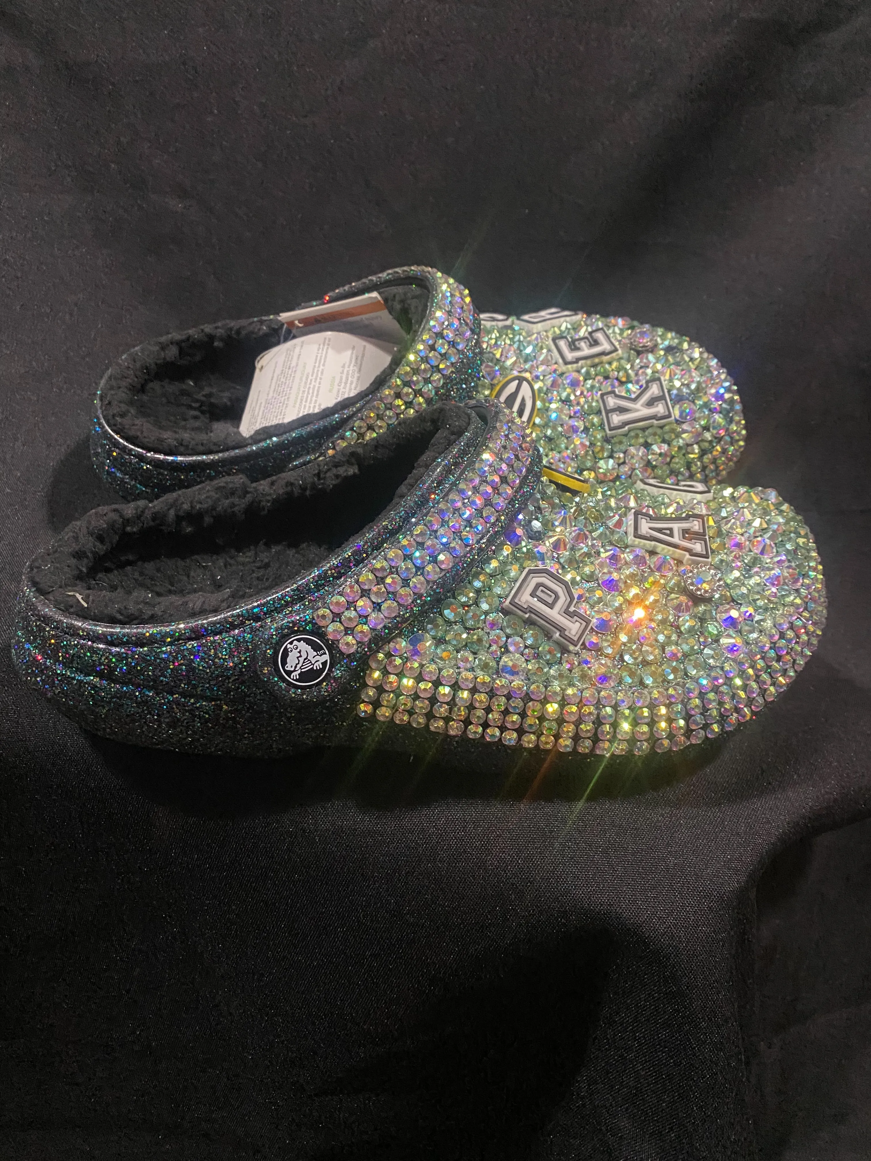 Green Bay Packers Crystal Bedazzled Crocs