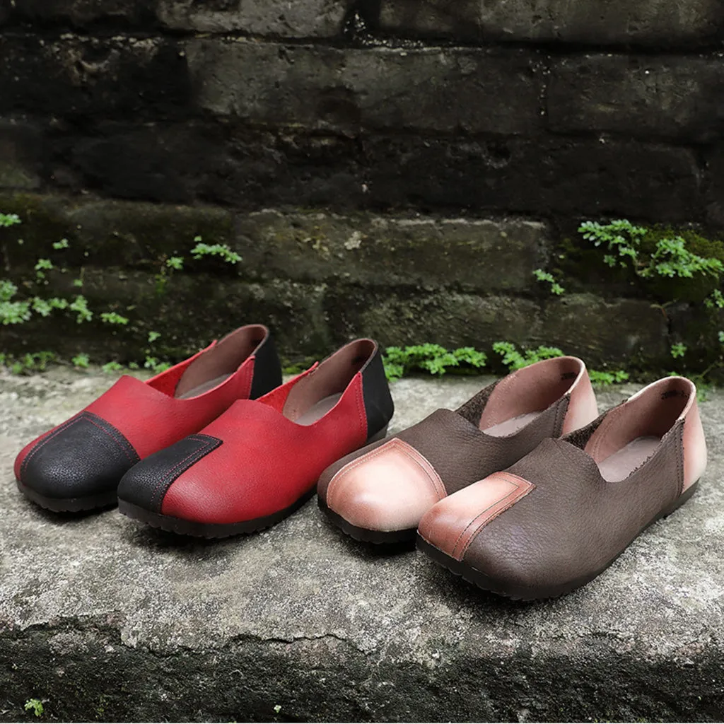 Handmade Leather Retro Flat Casual Shoes | Gift Shoes