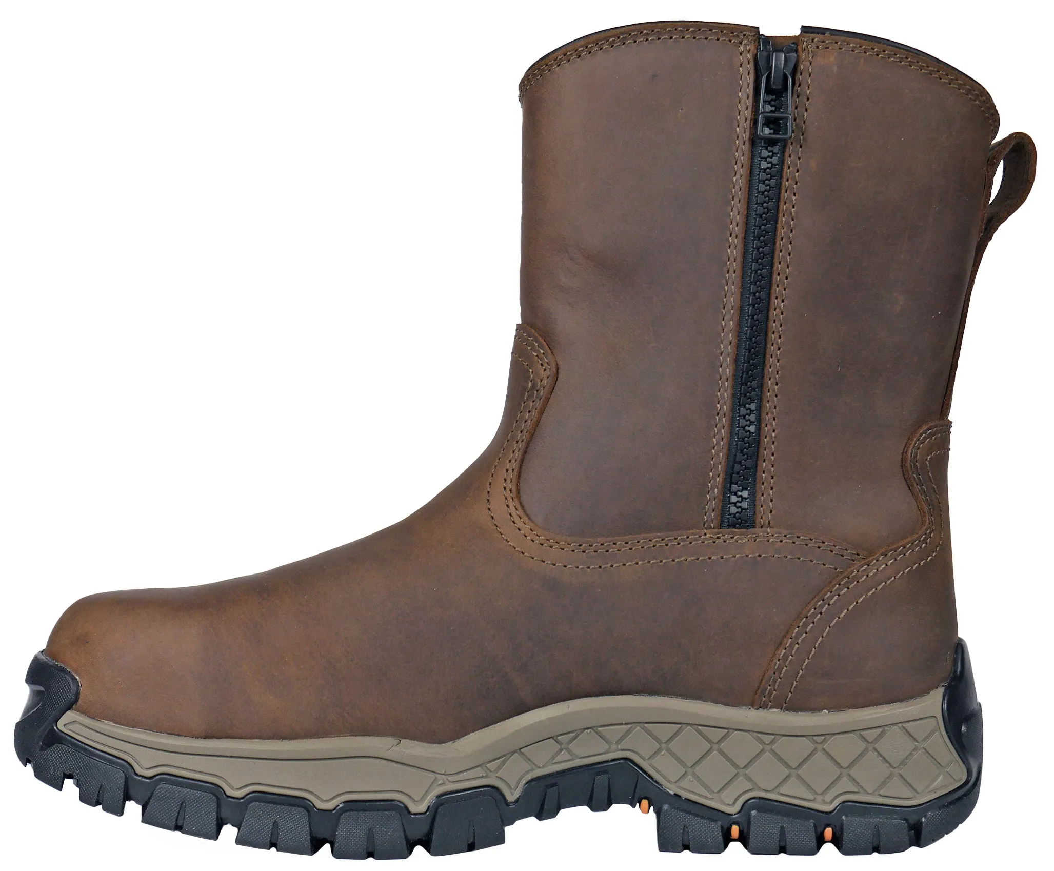 Hoss Boot 84012 Men's Recon 8" Composite Safety Toe Waterproof Side Zipper Wellington Work Boot