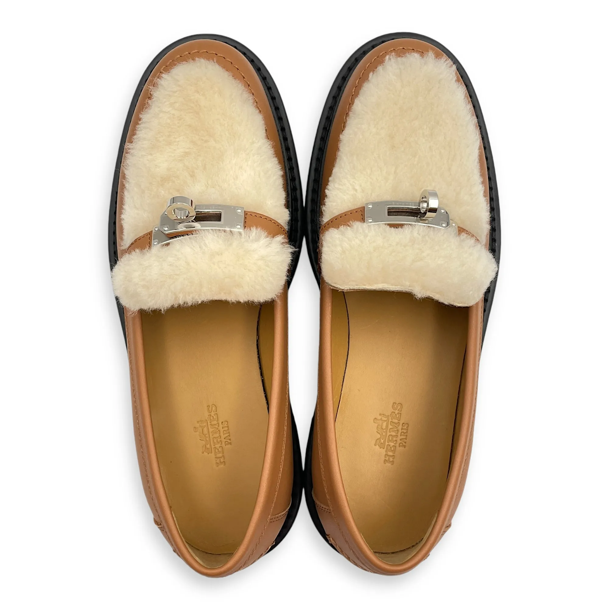 Icone 36 Naturel Loafers in Calfskin, Palladium hardware