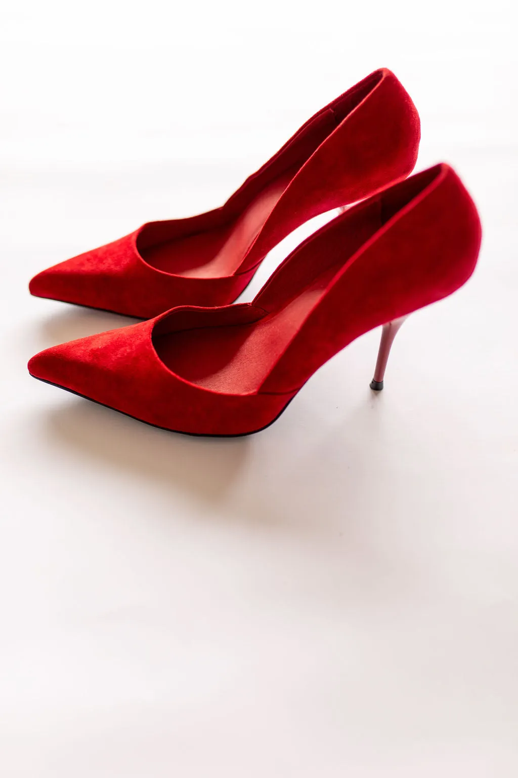 Jeffrey Campbell Convince Dress Pump Heels in Red Suede