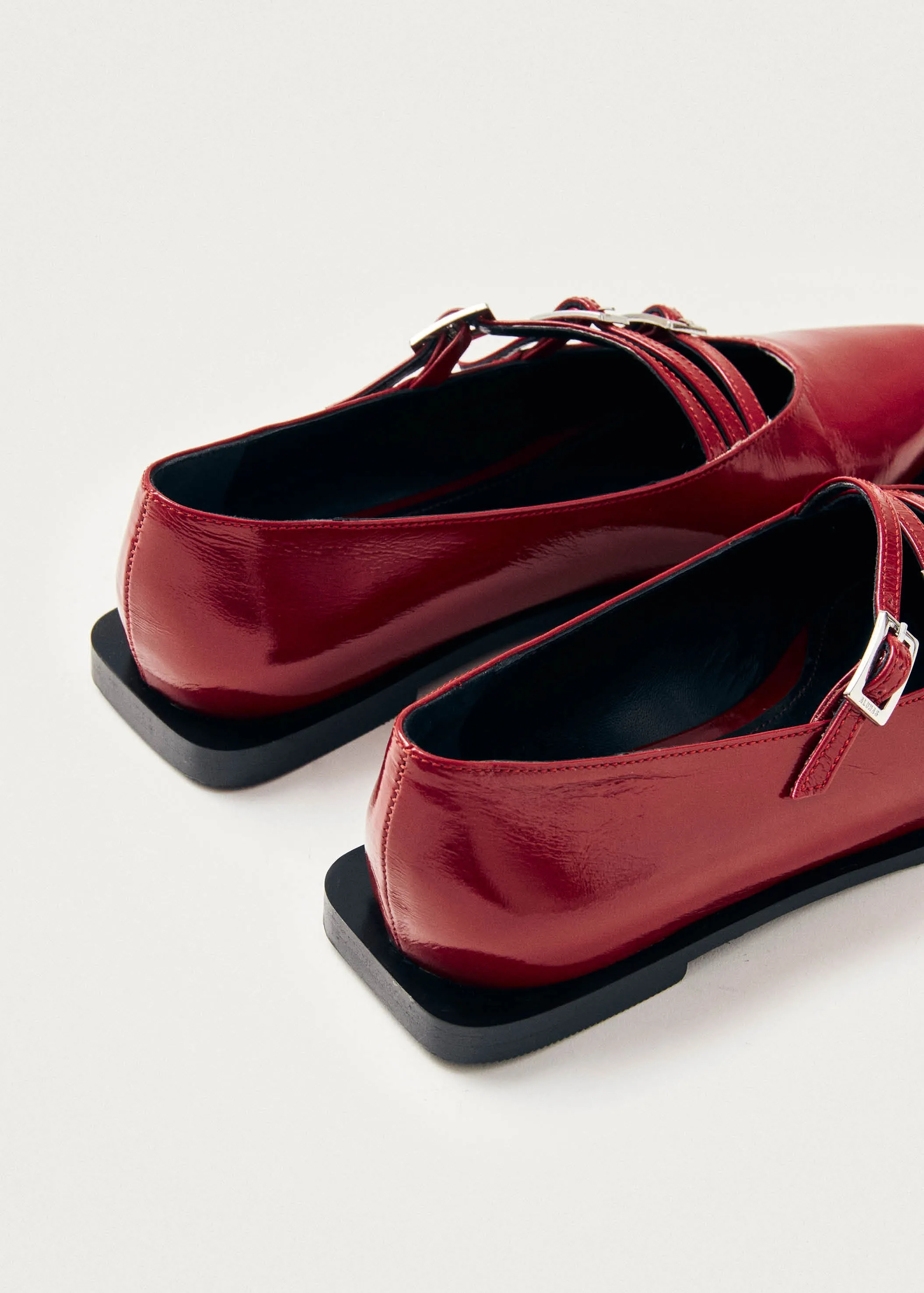 Jive Onix Red Leather Ballet Flats