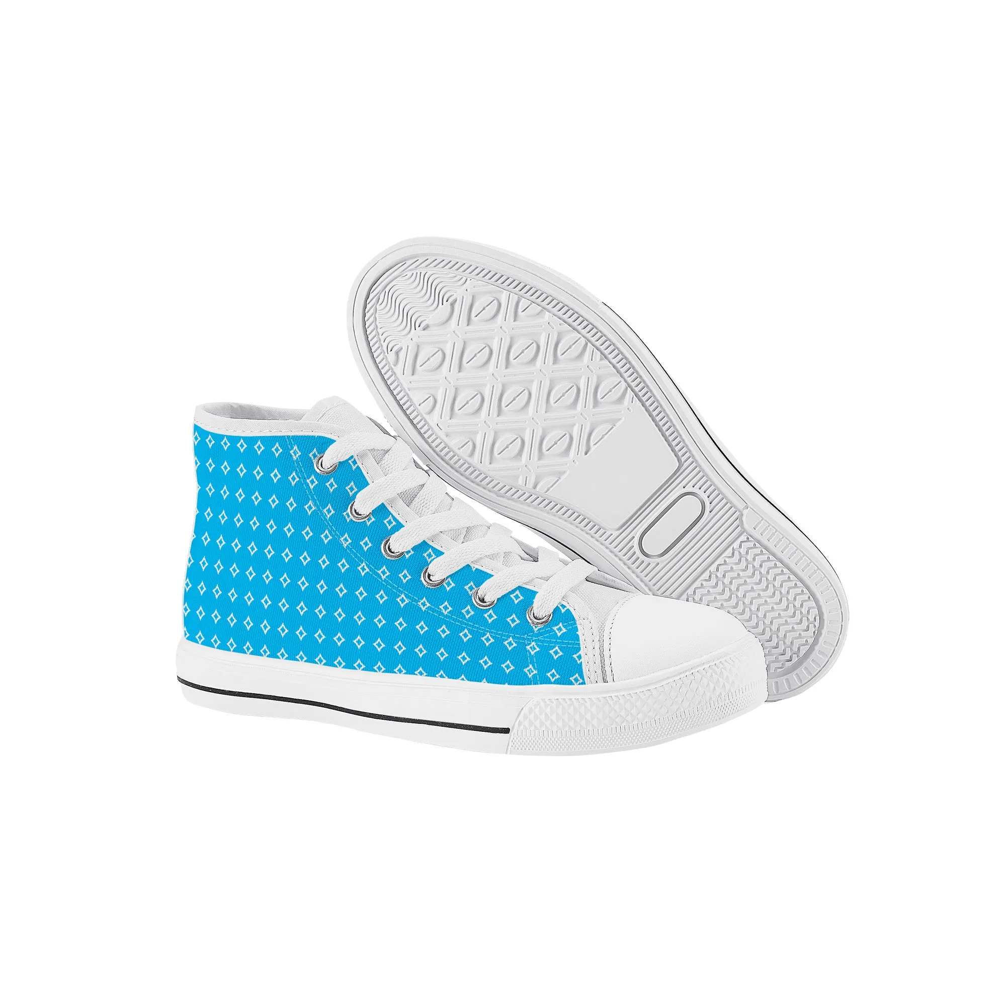 Kids High Top Sneakers - Blue