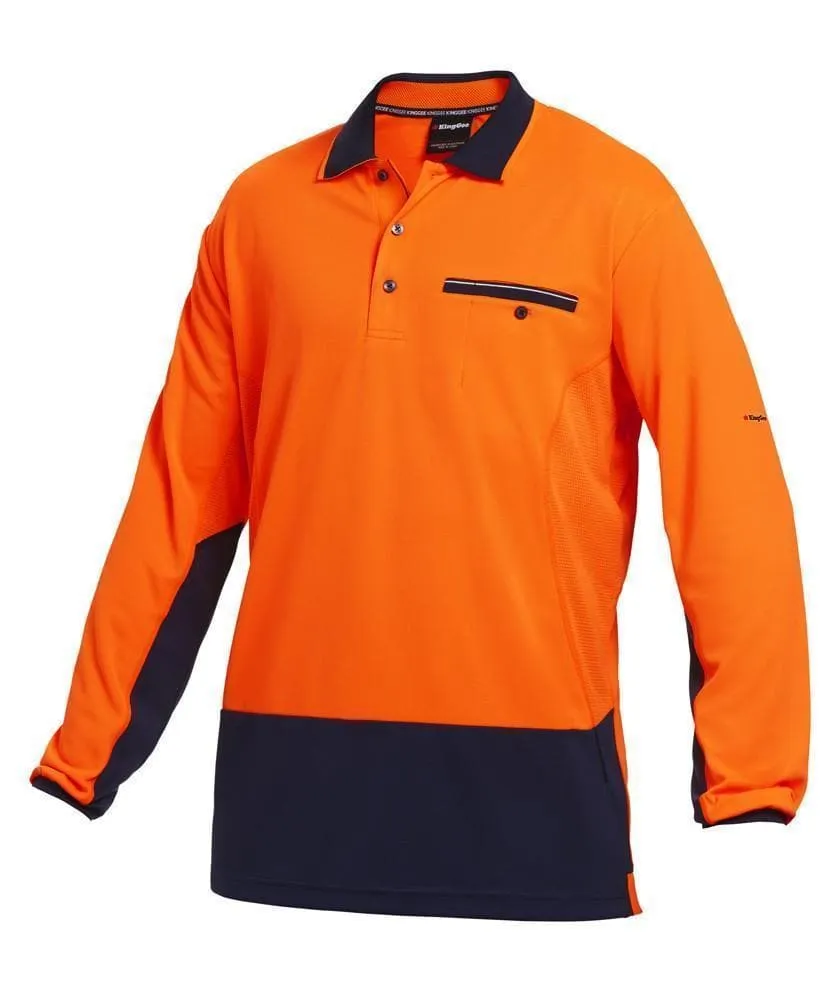 KingGee Workcool 2 Hyperfreeze Hi Vis Work Polo Shirt K54840