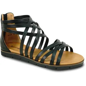 KOZI Women Sandal FIONA-2 Comfort Flat Sandal Black