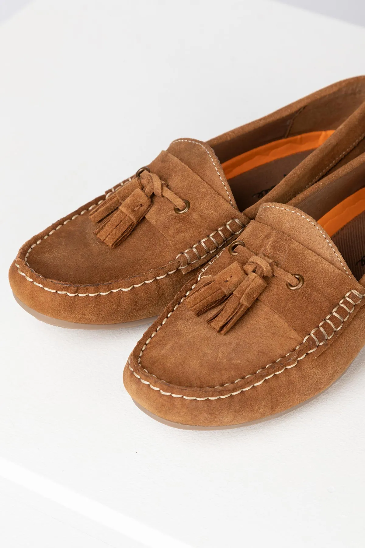 Ladies Suede Tassel Driving Loafers - Wrelton