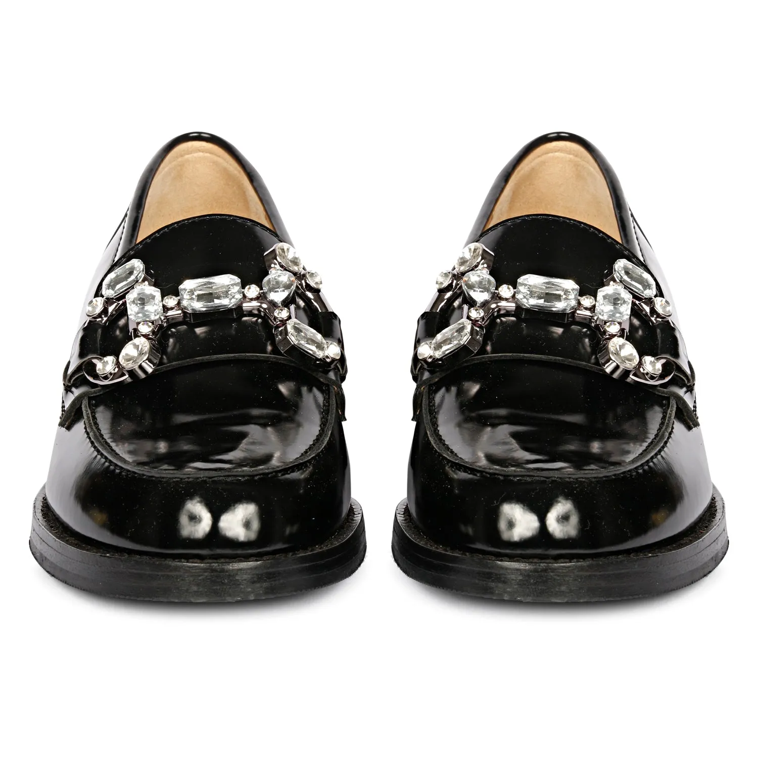 Livia Black Abrasivato Leather Loafer