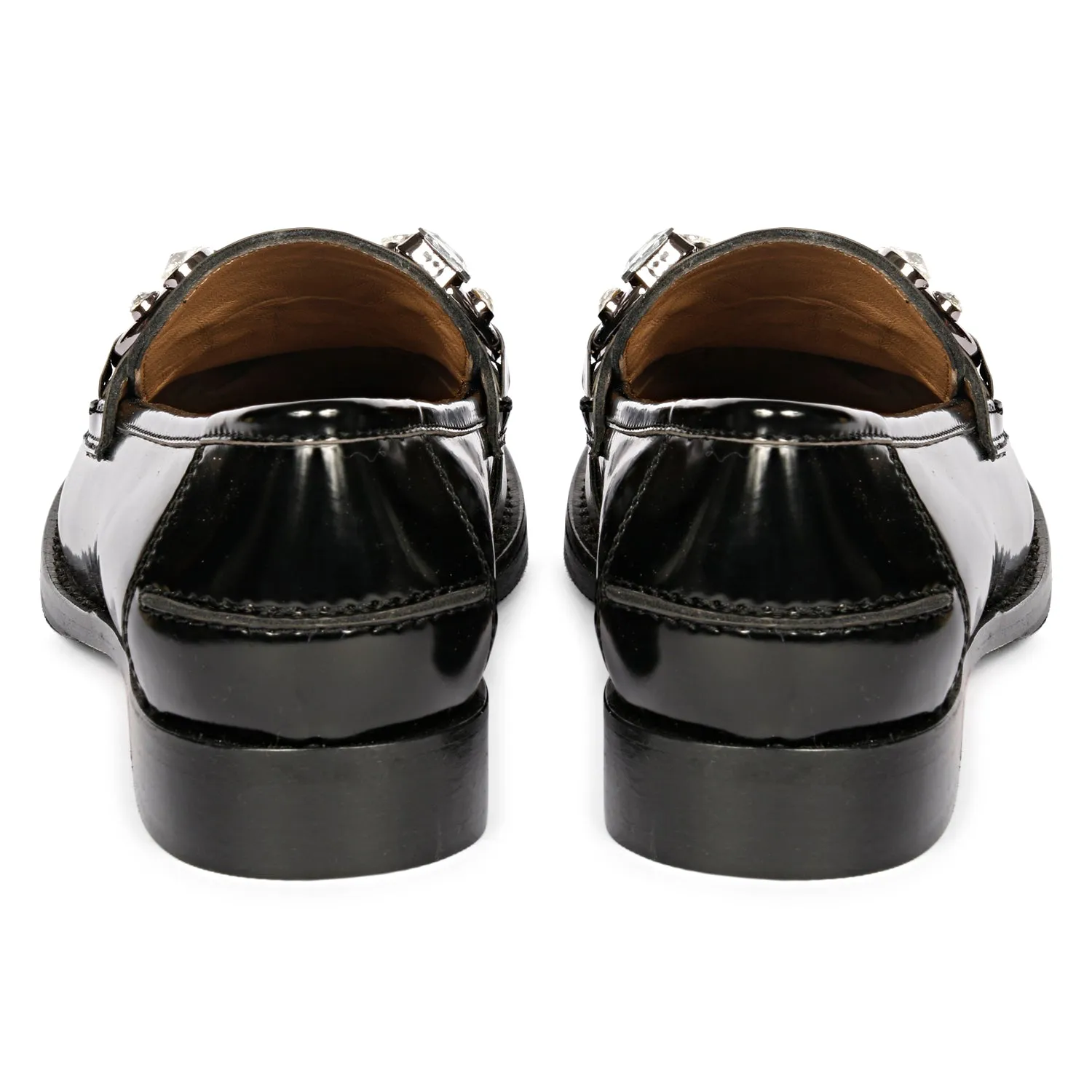 Livia Black Abrasivato Leather Loafer