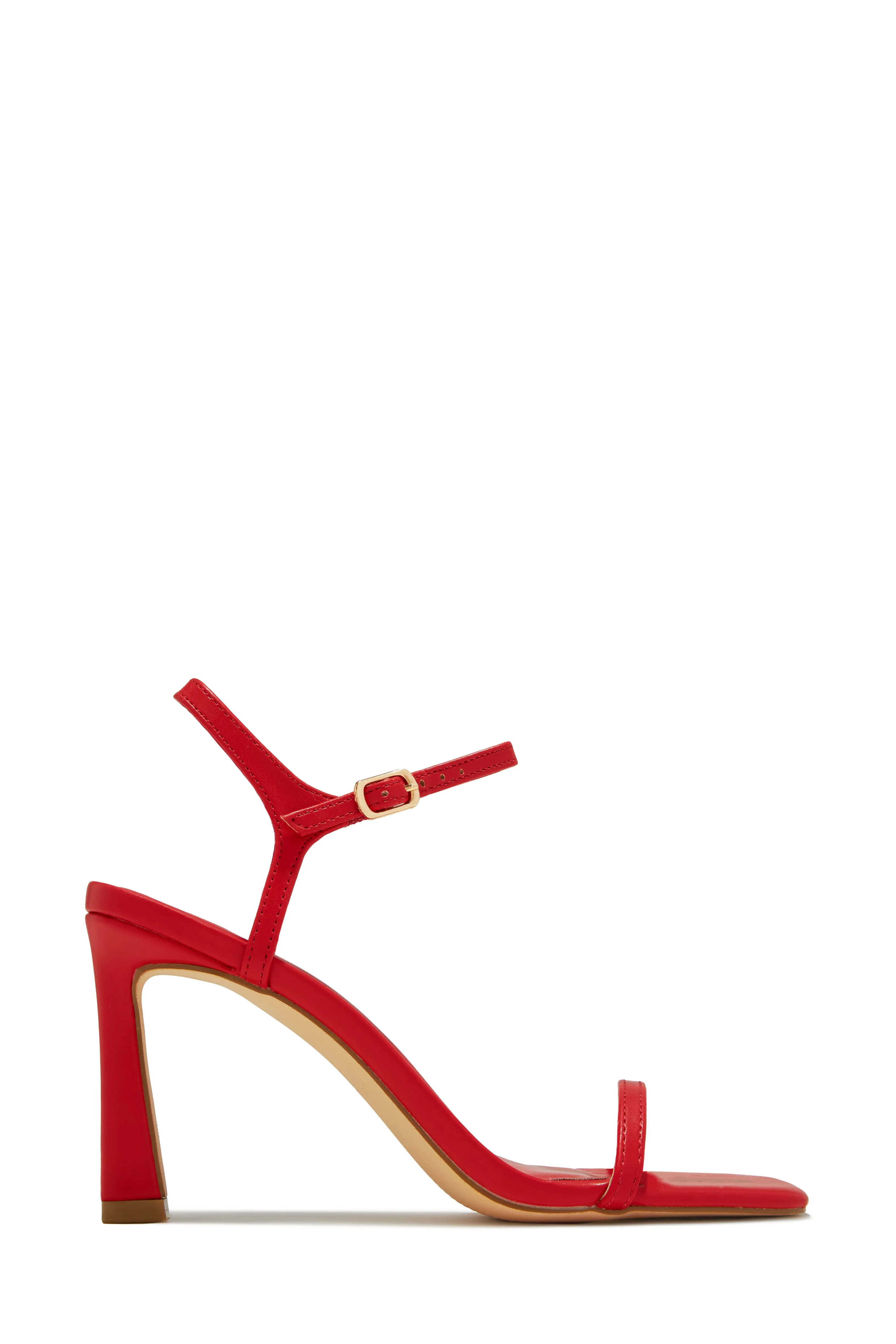 Lorie Single Sole Mid Heels - Red