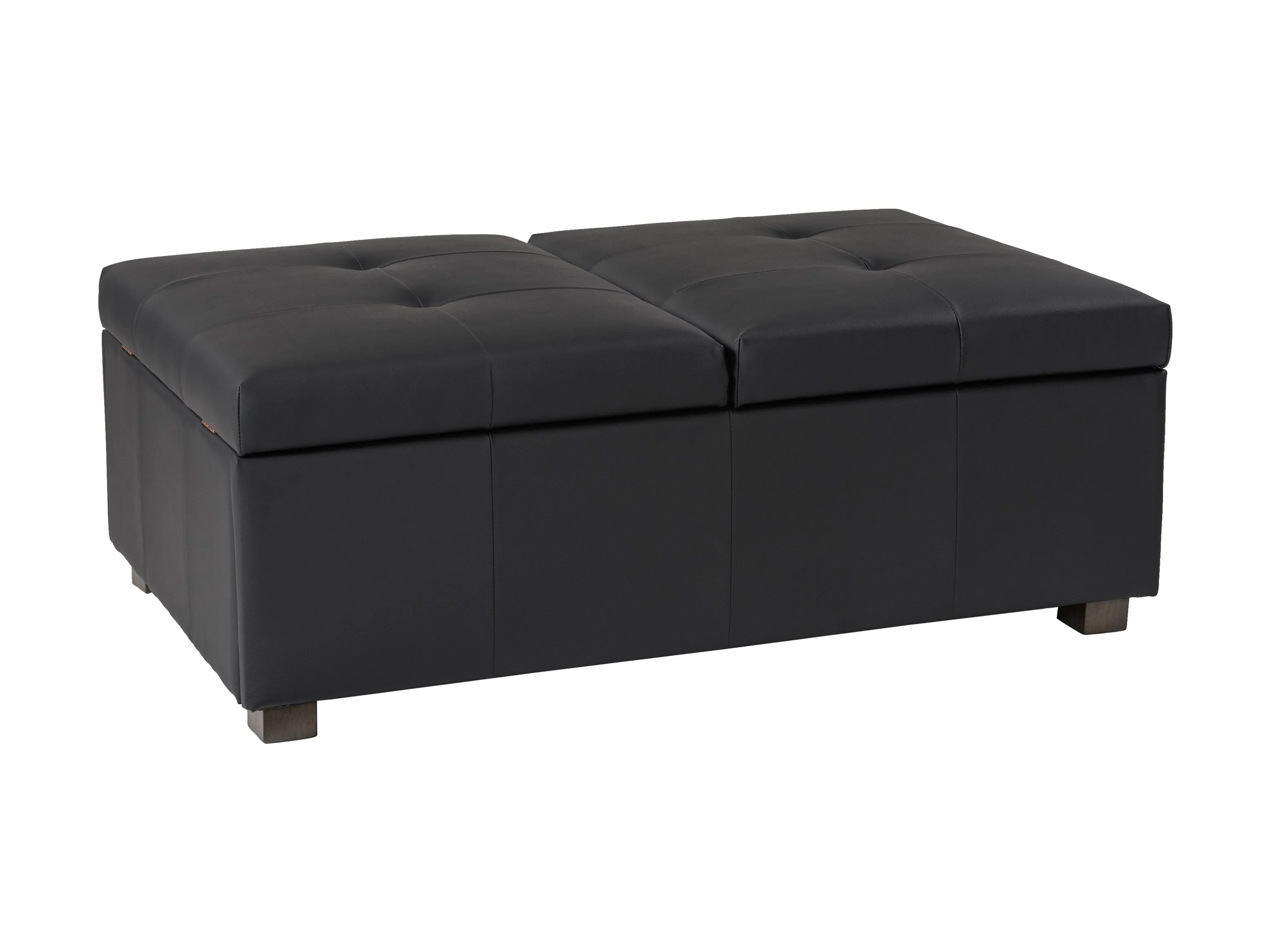 Matte Black Deluxe Storage Ottoman