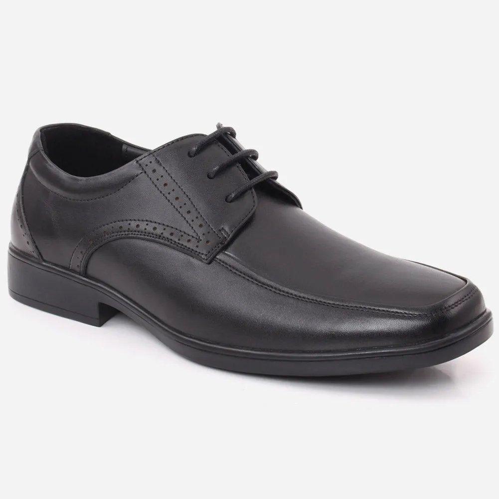 Men "TADEO" Stitched Style Belted Moc Toe Leather Formal Shoes