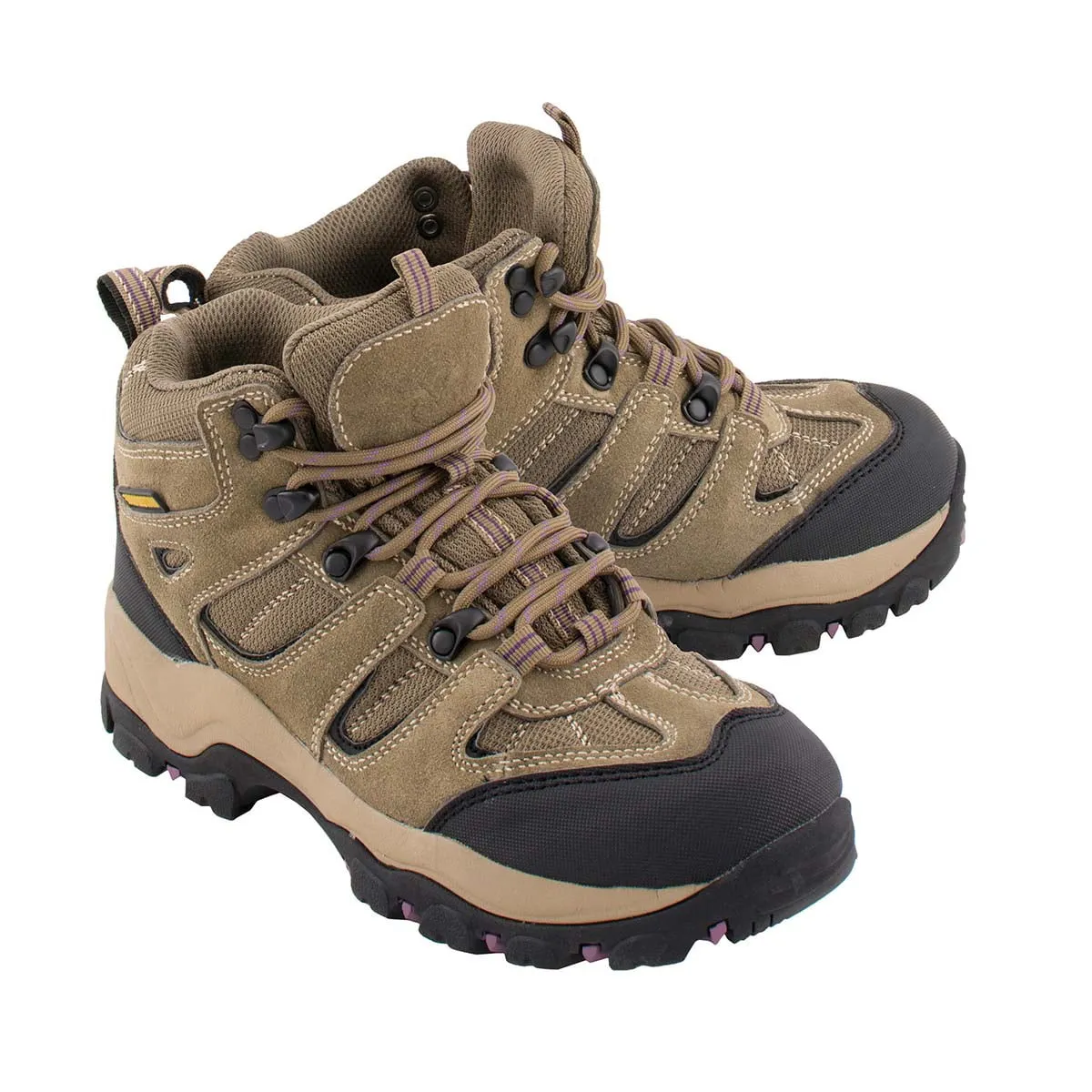 Milwaukee Leather MBL9496 Women's Brown Leather Lace-Up Waterproof Outdoor Hiking Boots Shoes